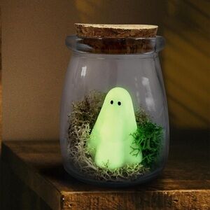 👻NEW Pet Ghost in a Bottle Glow in the Dark Cute Goth Spooky Haunted Horror